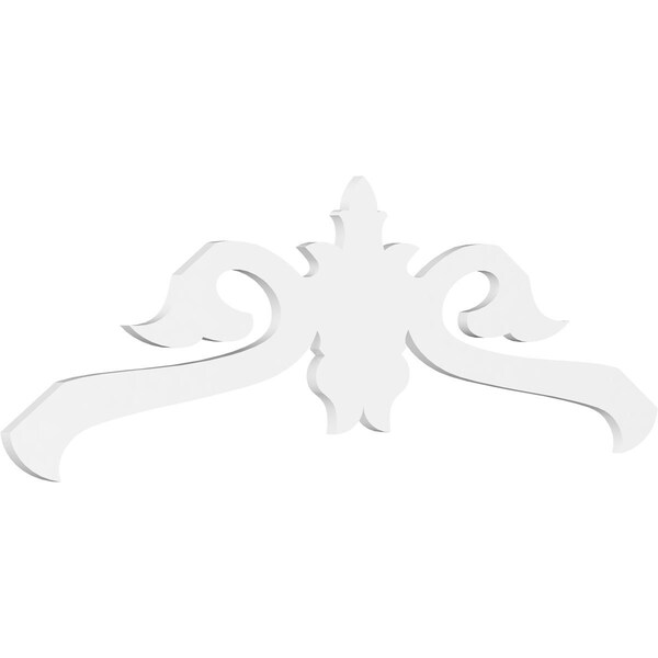 Ekena Millwork Pitch Florence Architectural Grade PVC Gable Pediment, 72"W x 24"H x 1"P (8/12) GPP072X024X100FLO - main
